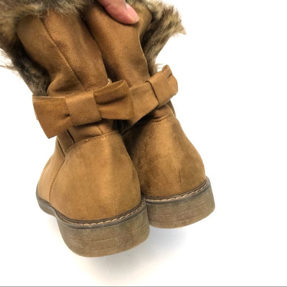 AMANDA BLUE faux suede bow back windsor boots zip side size 10/41 - Picture 7 of 15